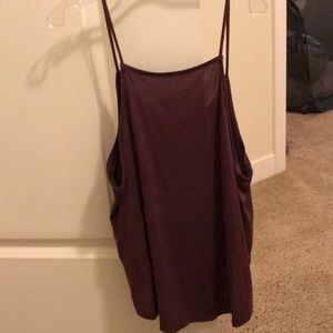 Silence + noise purple high neck tank top size M